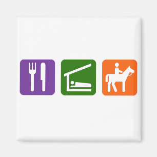 Eat Sleep Horseback Riding Magneet