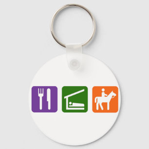 Eat Sleep Horseback Riding Sleutelhanger