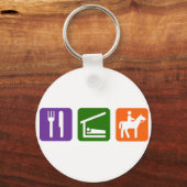 Eat Sleep Horseback Riding Sleutelhanger (Voorkant)