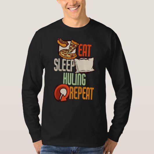 Eat Sleep Huling Herhaling Huling T-shirt (Voorkant)