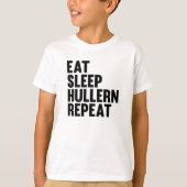 Eat Sleep Hullern herhaal sport met de Hula Hoop T-shirt (Voorkant)