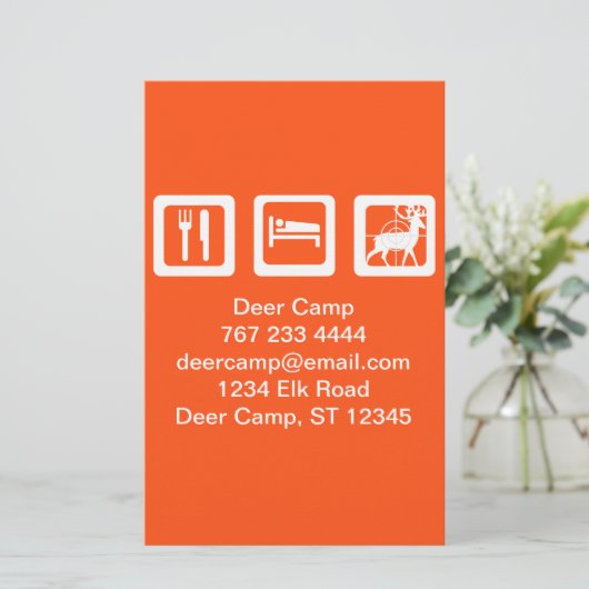 Eat Sleep Hunt Briefpapier (Staand voorkant)