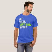 Eat Sleep Hunt Bugs Herhaal Funny T-shirt (Voorkant volledig)