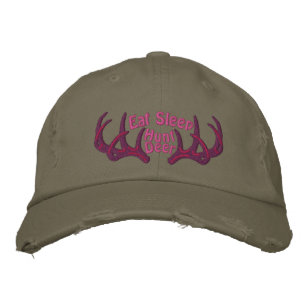 Eat Sleep Hunt Deer Geborduurde Pet