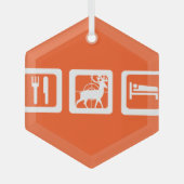 Eat Sleep Hunt Glas Ornament (Voorkant)