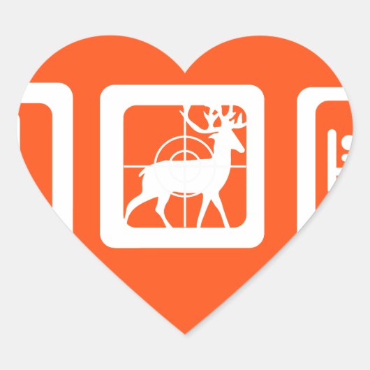 Eat Sleep Hunt Hart Sticker (Voorkant)