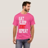 Eat Sleep Hunt Herhalen T-shirt (Voorkant volledig)