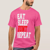 Eat Sleep Hunt Herhalen T-shirt (Voorkant)