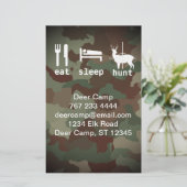 Eat Sleep Hunt Hunting Camouflage Briefpapier (Staand voorkant)