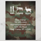 Eat Sleep Hunt Hunting Camouflage Invitations Briefhoofd (Voorkant)