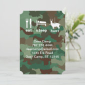 Eat Sleep Hunt Hunting Camouflage Stationery Kaart (Staand voorkant)