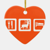 Eat Sleep Hunt Keramisch Ornament (Voorkant)