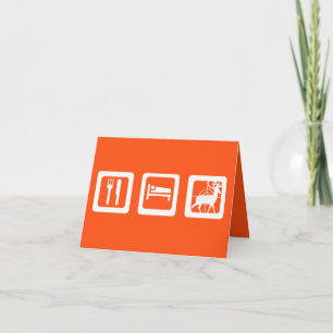 Eat Sleep Hunt Oranje en White Kaart