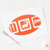 Eat Sleep Hunt Ovale Sticker (Envelop)