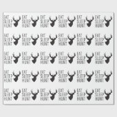 Eat Sleep Hunt Wrapping Paper Cadeaupapier (Vlak)