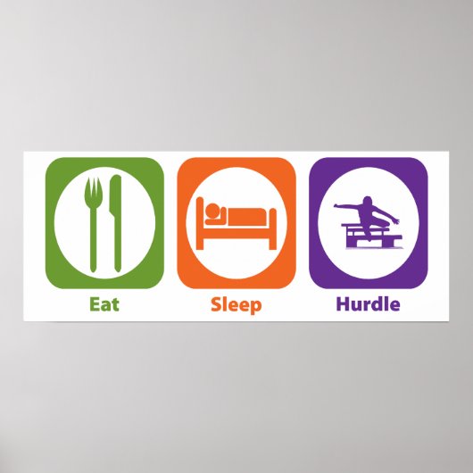 Eat Sleep Hurdle Poster (Voorkant)