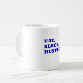 Eat Sleep Hustle Koffiemok (Voorkant links)