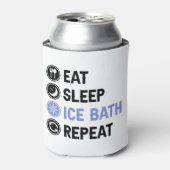 Eat Sleep Ice Bath Wim Hof Cold Shower Iceman Blikjeskoeler (Blikje Voorkant)