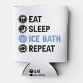 Eat Sleep Ice Bath Wim Hof Cold Shower Iceman Blikjeskoeler (Voorkant)