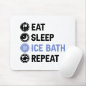 Eat Sleep Ice Bath Wim Hof Cold Shower Iceman Muismat (Met muis)