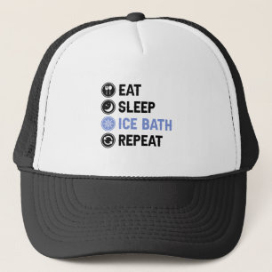 Eat Sleep Ice Bath Wim Hof Cold Shower Iceman Trucker Pet