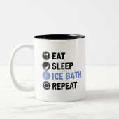 Eat Sleep Ice Bath Wim Hof Cold Shower Iceman Tweekleurige Koffiemok (Links)