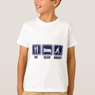 Eat Sleep Ice Hockey Herhaal T Shirt
