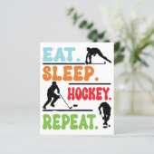 Eat Sleep Ice Hockey herhalen (Staand voorkant)