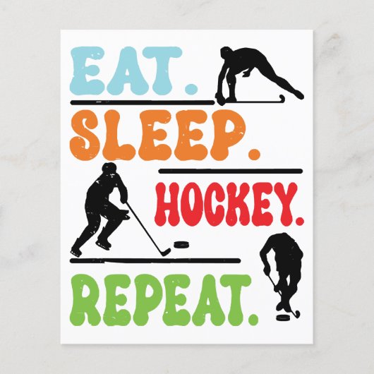 Eat Sleep Ice Hockey herhalen (Voorkant)