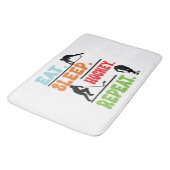 Eat Sleep Ice Hockey herhalen Badmat (Gekanteld)