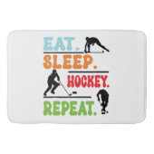 Eat Sleep Ice Hockey herhalen Badmat (Voorkant)
