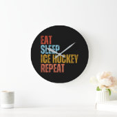 EAT SLEEP ICE HOCKEY REPEAT GROTE KLOK (Huis)