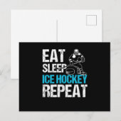 Eat Sleep Ice Hockey Sports Ice Hockey Player Gift Briefkaart (Voorkant / Achterkant)