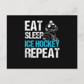 Eat Sleep Ice Hockey Sports Ice Hockey Player Gift Briefkaart (Voorkant)