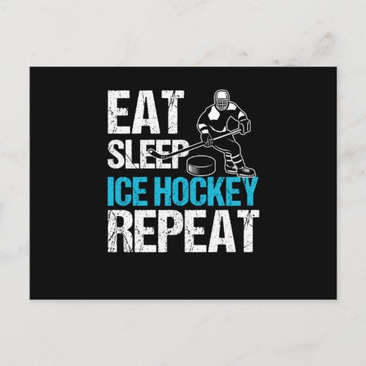 Eat Sleep Ice Hockey Sports Ice Hockey Player Gift Briefkaart (Voorkant)