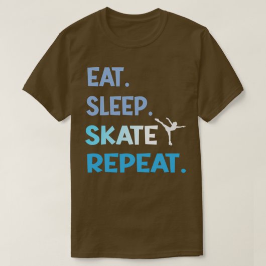 Eat Sleep Ice Skistation Dance Afbeelding Onbeperk T-shirt (Design voorkant)