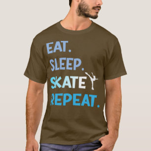 Eat Sleep Ice Skistation Dance Afbeelding Onbeperk T-shirt