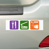 Eat Sleep Ice Vist Bumpersticker (Op auto)