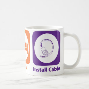 Eat Sleep-installatiekabel Koffiemok