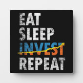 EAT SLEEP INVEST REPEAT STOCK MARKET  FOTOPLAAT (Voorkant)