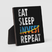 EAT SLEEP INVEST REPEAT STOCK MARKET  FOTOPLAAT (Voorkant)