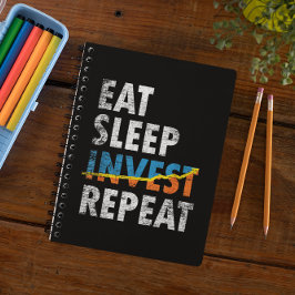 EAT SLEEP INVEST REPEAT STOCK MARKET  NOTITIEBOEK