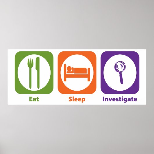 Eat Sleep Investigation Poster (Voorkant)