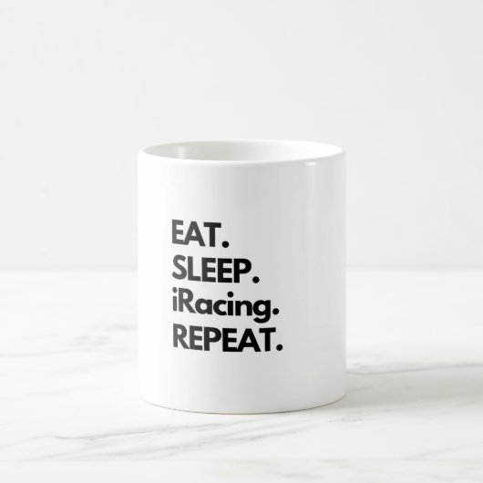 Eat Sleep iRacing Herhalen Koffiemok (Center)