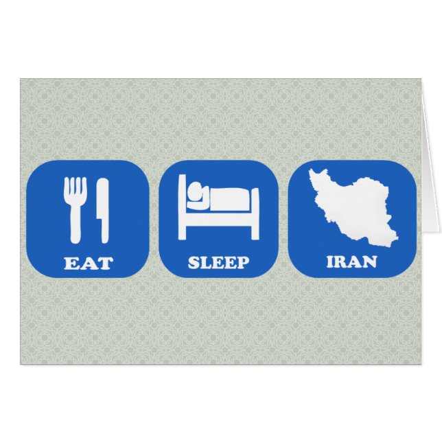 Eat Sleep Iran (Voorkant Horizontaal)
