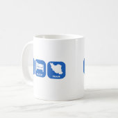 Eat Sleep Iran Koffiemok (Voorkant links)