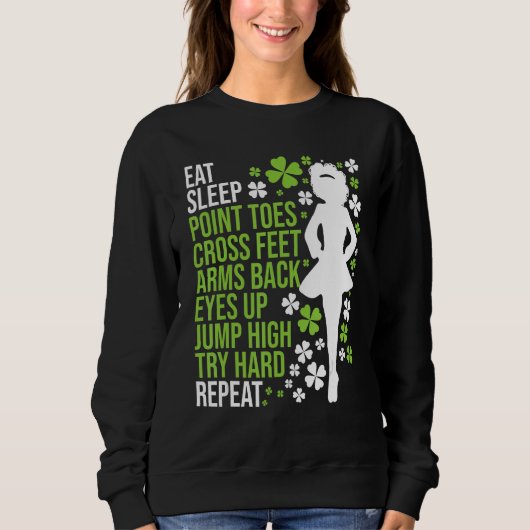Eat Sleep Irish Dance - Irish Dancer Ceili Reel Da Trui (Voorkant)