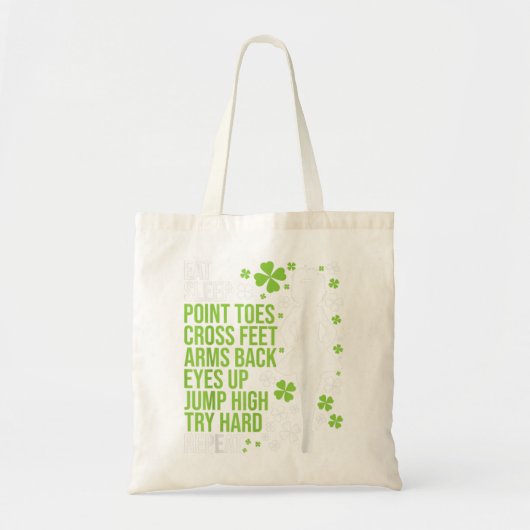 Eat Sleep Irish Dance Irish Dancer Ceili Reel Dan Tote Bag (Voorkant)