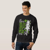 Eat Sleep Irish Dance Irish Dancer Ceili Reel Dan Trui (Voorkant volledig)