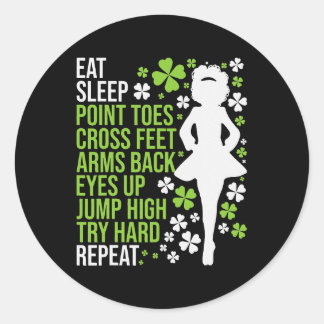 Eat Sleep Irish Dance Irish Dancer Ceili Reel Ronde Sticker